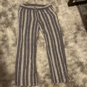Old navy striped linen pants, great condition